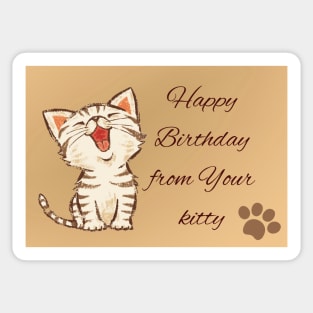 Happy Birthday from you cat Sticker